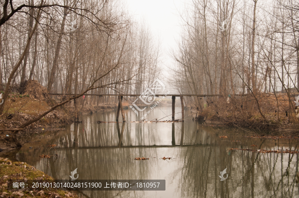 小橋河流