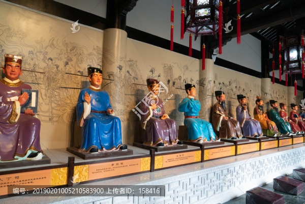 城隍廟二十四司班頭爺司爺素材