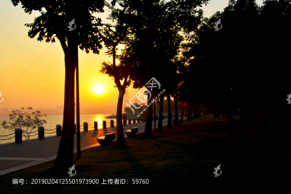 深圳灣夕陽風景