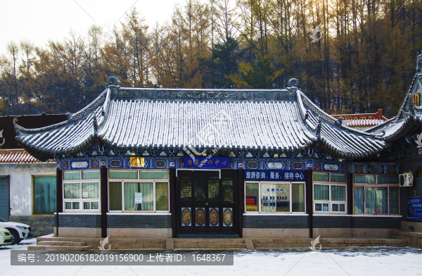 千山正門游客投拆中心雪景
