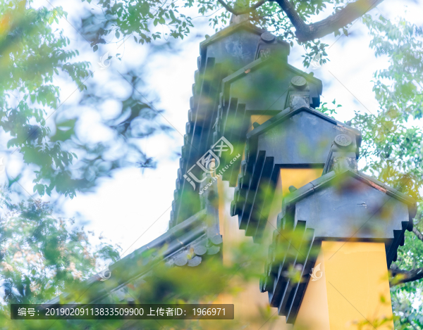 飛來峰永福寺的建筑一角