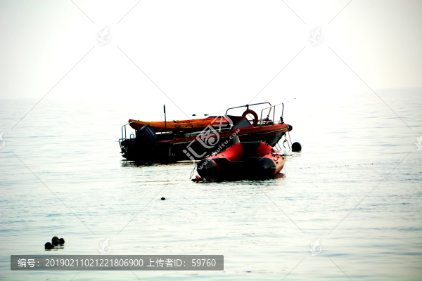 海邊小船風景