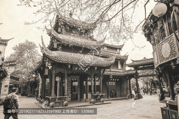 成都古鎮(zhèn)黃龍溪老照片