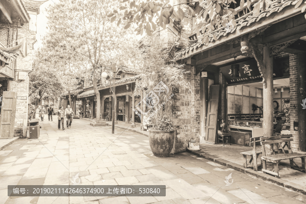 四川古鎮(zhèn)黃龍溪老照片