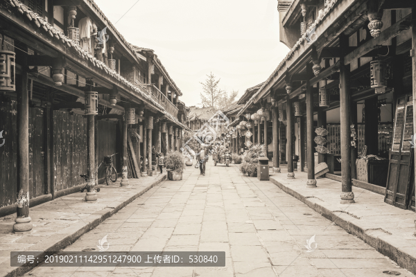 四川古鎮(zhèn)黃龍溪老照片