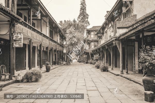 四川古鎮(zhèn)黃龍溪老照片