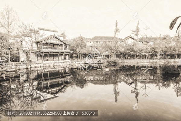 四川古鎮(zhèn)黃龍溪老照片