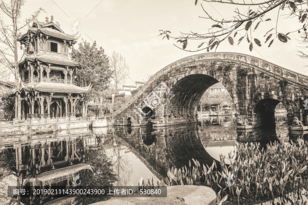 四川古鎮(zhèn)黃龍溪老照片
