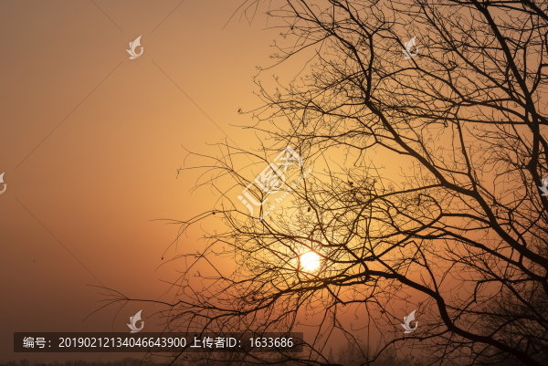 黃昏日落倒影