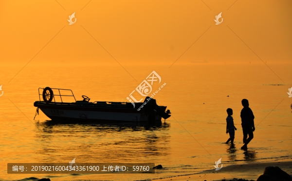 黃昏海灘風(fēng)景