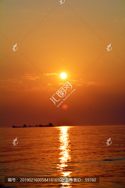 海上夕陽風(fēng)景