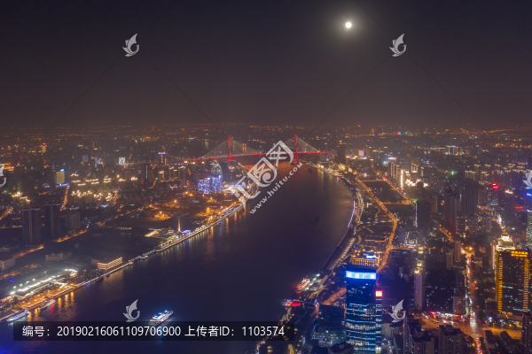 航拍上海摩天大樓夜景63