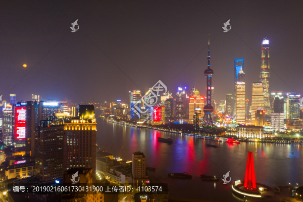 航拍上海夜景30