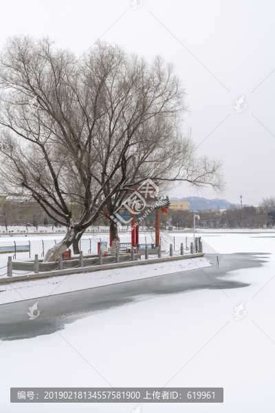 冰封湖面的風景