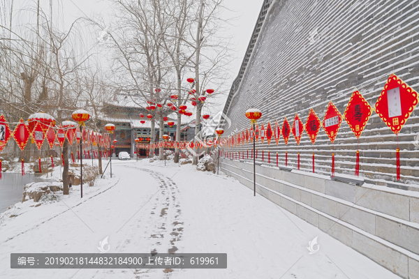 古城街道雪景