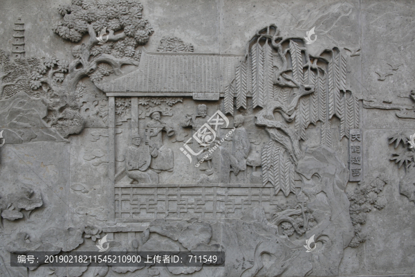 阿炳演奏二胡場(chǎng)景浮雕