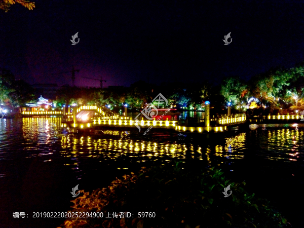 桂林杉湖夜景