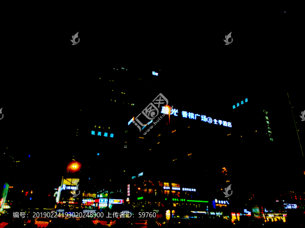 成都春熙路步行街夜景
