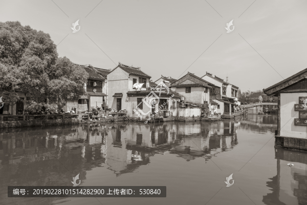 蘇州古鎮(zhèn)黑白照片