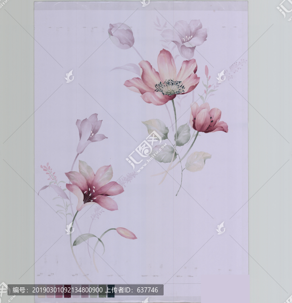 印花手繪圖案