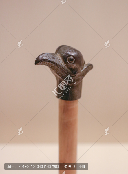 漢代銅鳩杖首