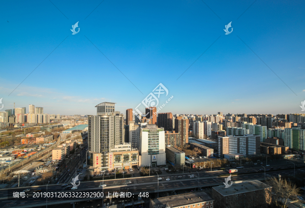 北京城市俯瞰京糧大廈