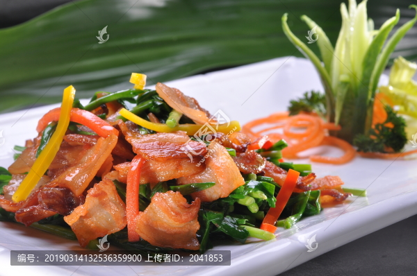 韭菜炒咸豬肉