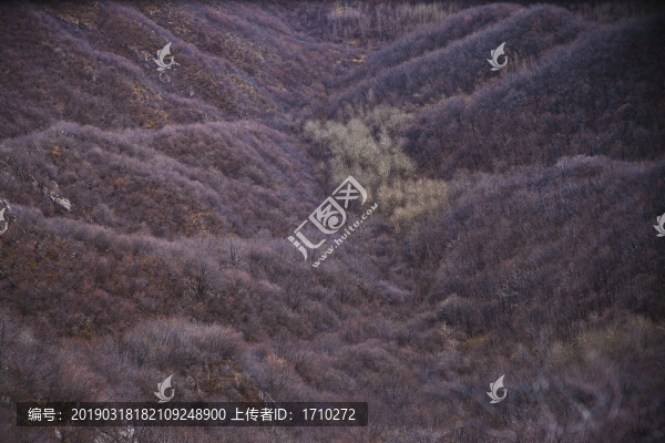 懷柔山坡上冬季景色