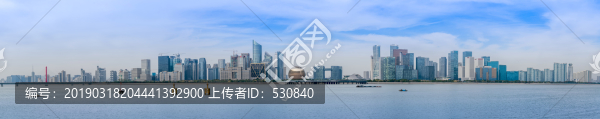 杭州錢江新城全景大畫幅