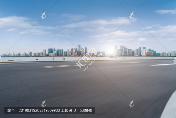 高速公路和錢(qián)江新城全景