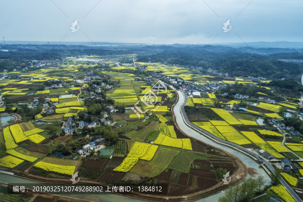 湖北宜都油菜花海航拍