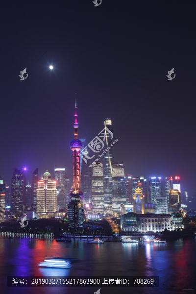 上海浦東黃昏夜景