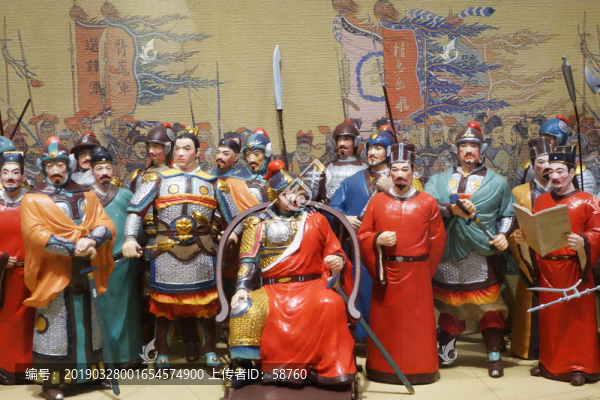 岳家將泥塑