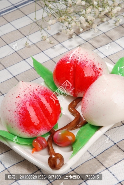 豆沙壽桃包