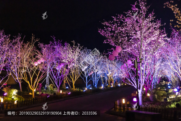 拈花灣指月巷夜櫻