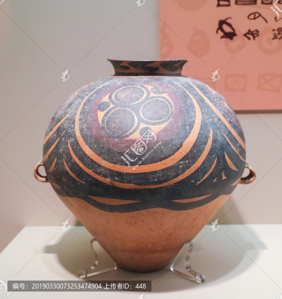 四大圓圈紋彩陶壺