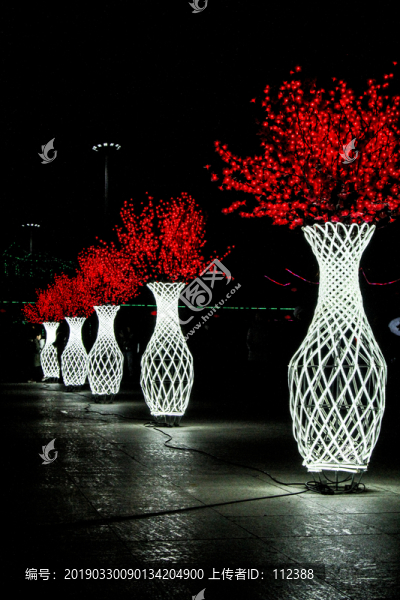 夜景煙花花瓶元宵節(jié)十五銀河星云