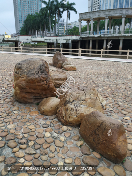 公園的石頭