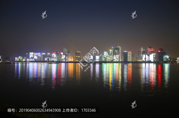 杭州錢江新城夜景
