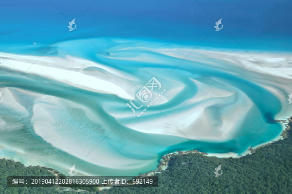 澳洲大堡礁天堂島白沙灘