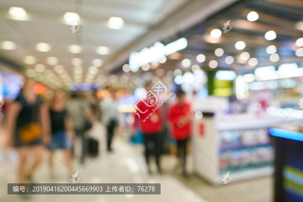 香港國際機(jī)場商店模糊的背景