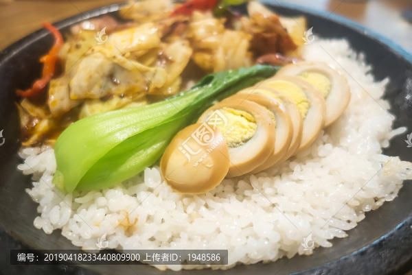腐竹肉片飯