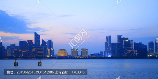 杭州錢江新城夜景