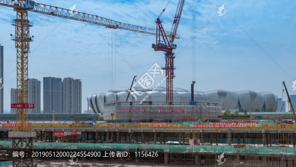 杭州錢江世紀(jì)城建筑施工場(chǎng)景