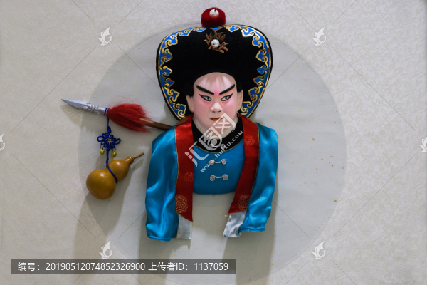 泥塑彩繪京劇臉譜