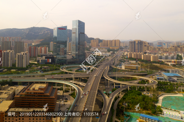 航拍濟(jì)南英雄山立交橋99