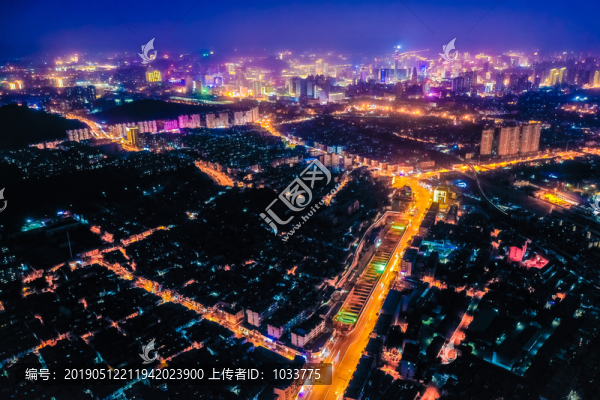徐州市區(qū)夜景航拍