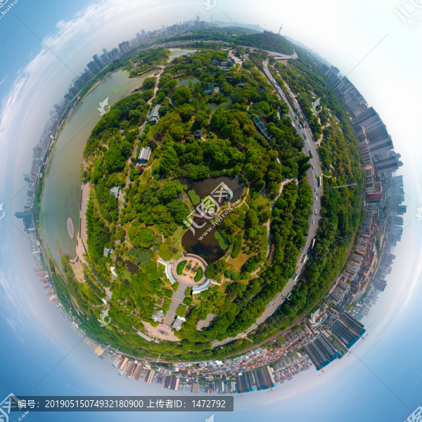 武漢琴臺月湖公園航拍風(fēng)光