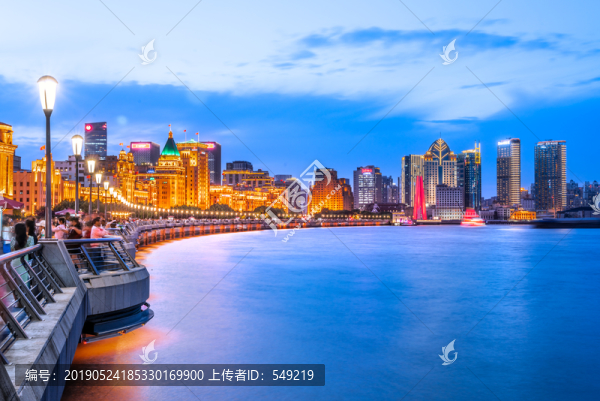 上海外灘夜景全景