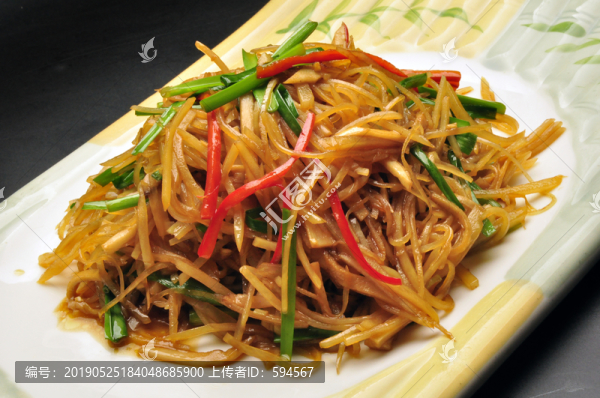 韭菜菌味土豆絲